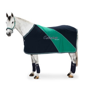 Eskadron Abschwitzdecke Fleece Big Stripe darknavy/smaragdgreen XL/155