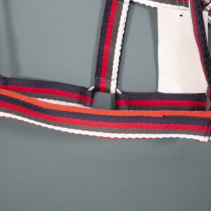 HKM Halfter schwarz/rot/weiß Pony