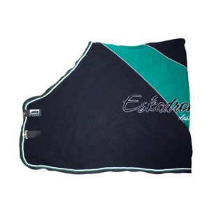 Eskadron Abschwitzdecke Fleece Big Stripe darknavy/smaragdgreen XL/155