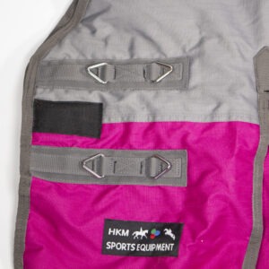 HKM Outdoordecke 300g Highneck Florenz grey/dark pink 155