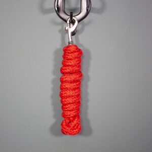 Führstrick mit Karabiner rot